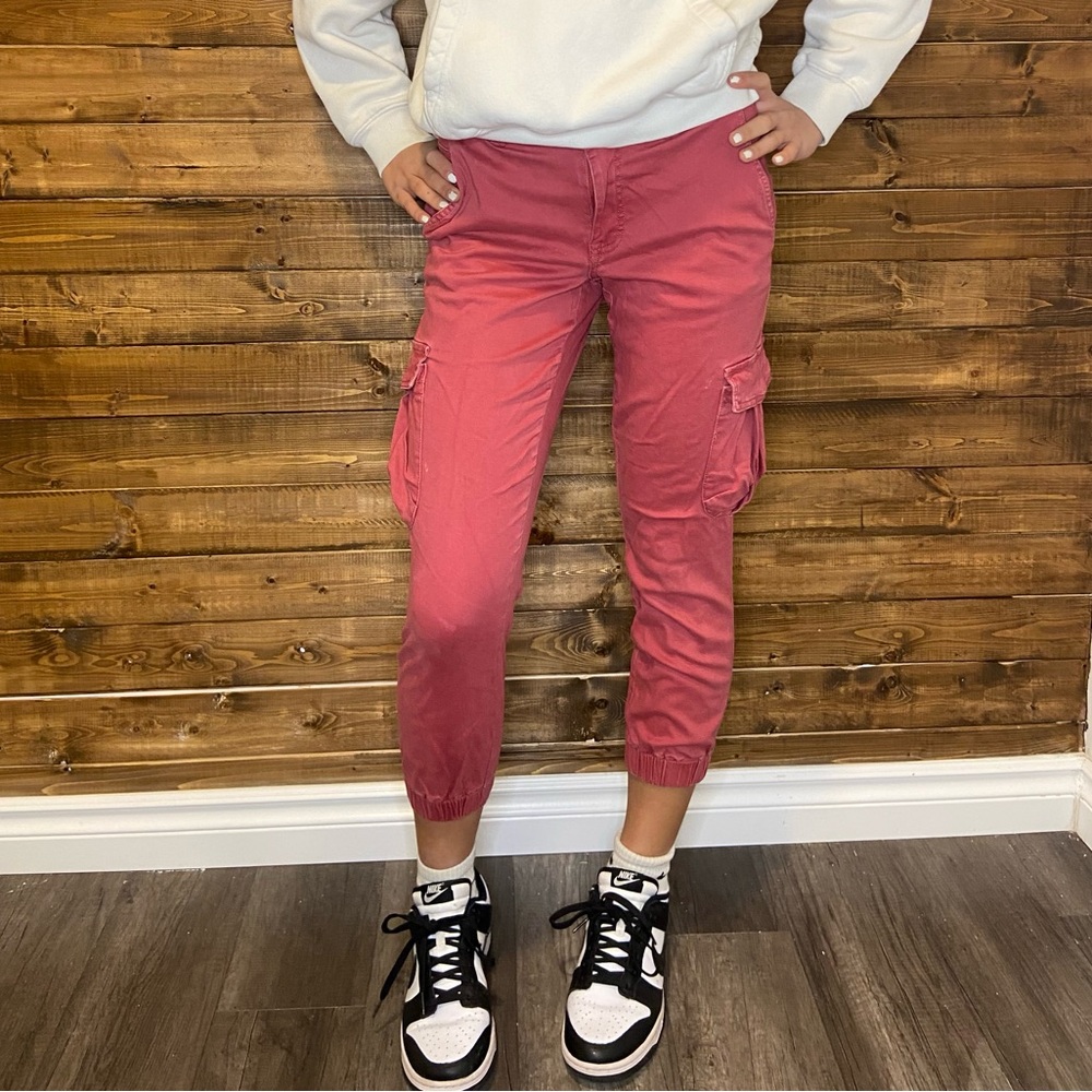 Pink Capri Cargo Pants